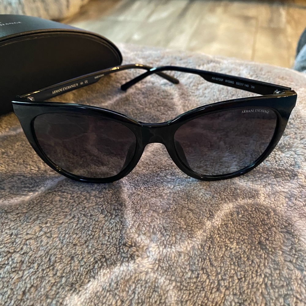 Armani Exchange Black Wayfarer Sunglasses AX 4072SF 81588G 55 17 140